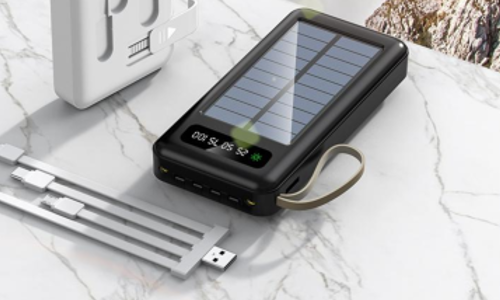Portable power banks pictured in an outdoor setting